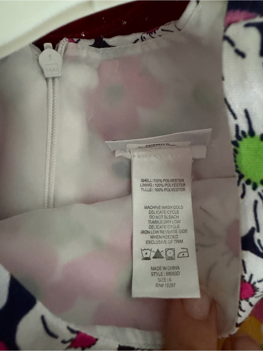 Jayne Copeland White Dress with Pink and Green Floral Print